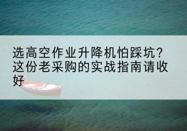 新宾高空作业升降机厂家推荐-选高空作业升降机怕踩坑？这份老采购的实战指南请收好